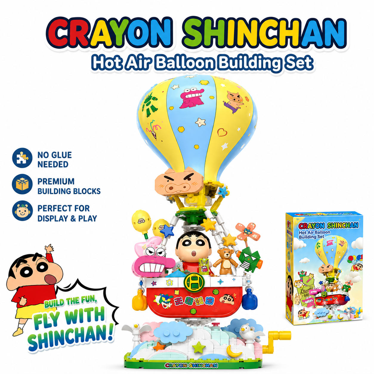 Crayon Shinchan Hot Air Balloon Building Set