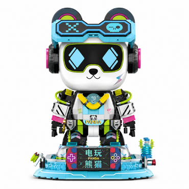 Cyberpunk Gaming Panda Building Block