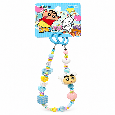 Colorful baby teething toy with cartoon character on a white background